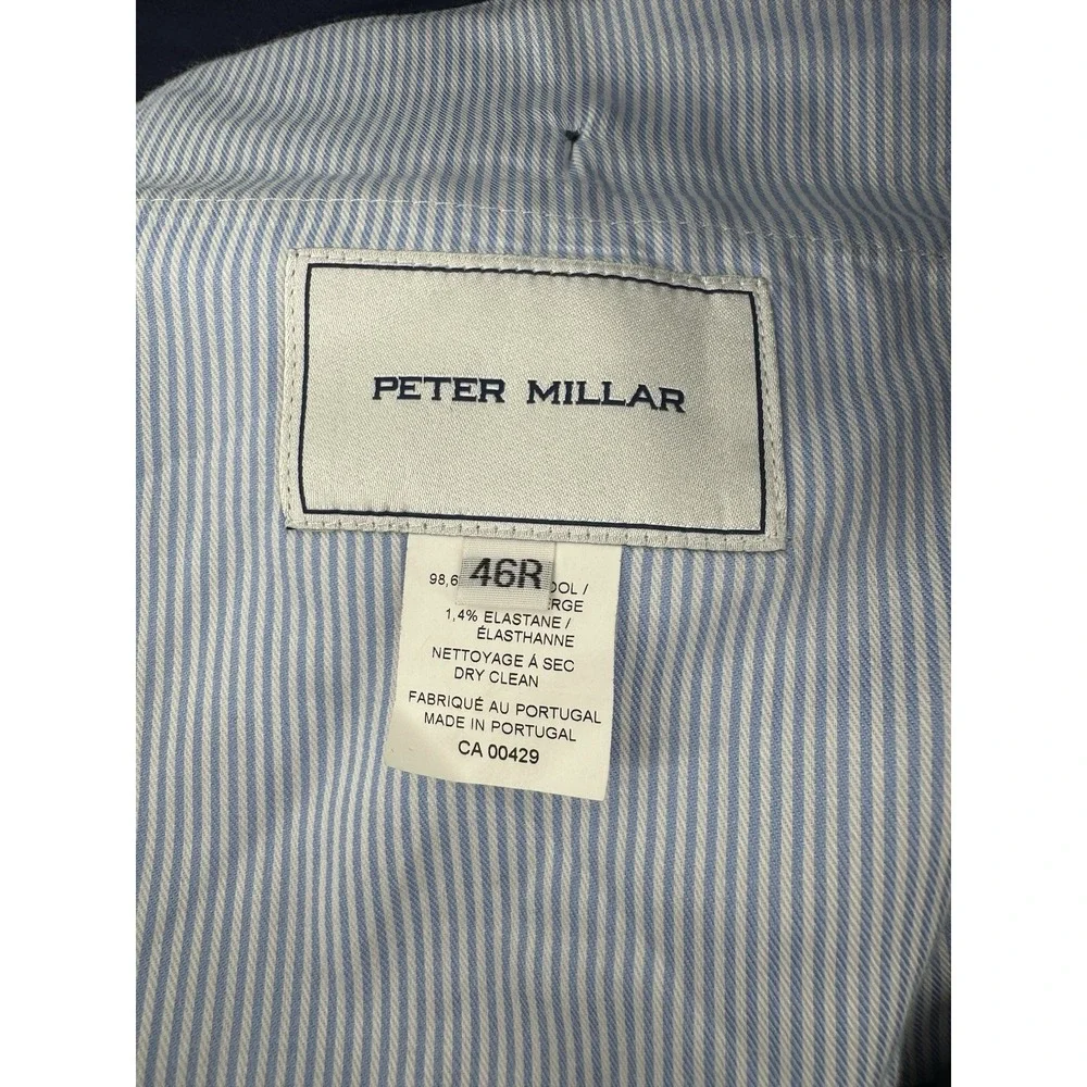 Peter Millar Gray Virgin Wool Dress Pants Flat Front Size 46R Made in Portugal